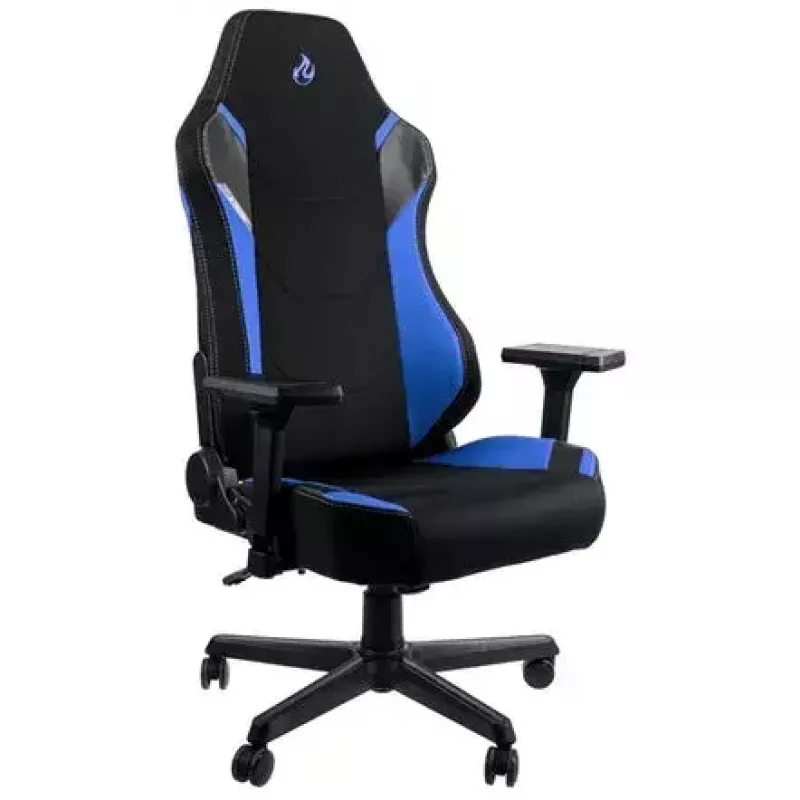 Nitro Concepts X1000 NC-X1000-BB pelituoli tietokoneelle, topattu istuin, musta/sininen (Galactic Blue)