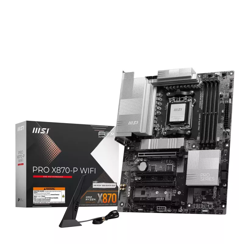 Emolevy MSI PRO X870-P WIFI, AMD X870, kanta AM5, ATX