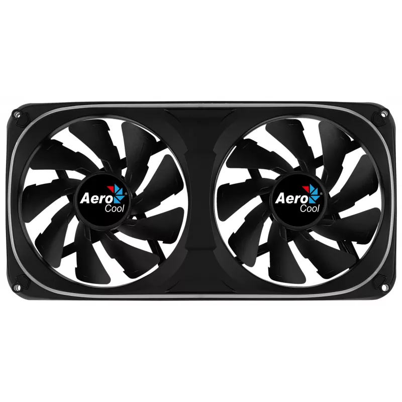 Aerocool ASTRO24 Dual Fan PC 12 cm ARGB LED tärinänvaimennus musta