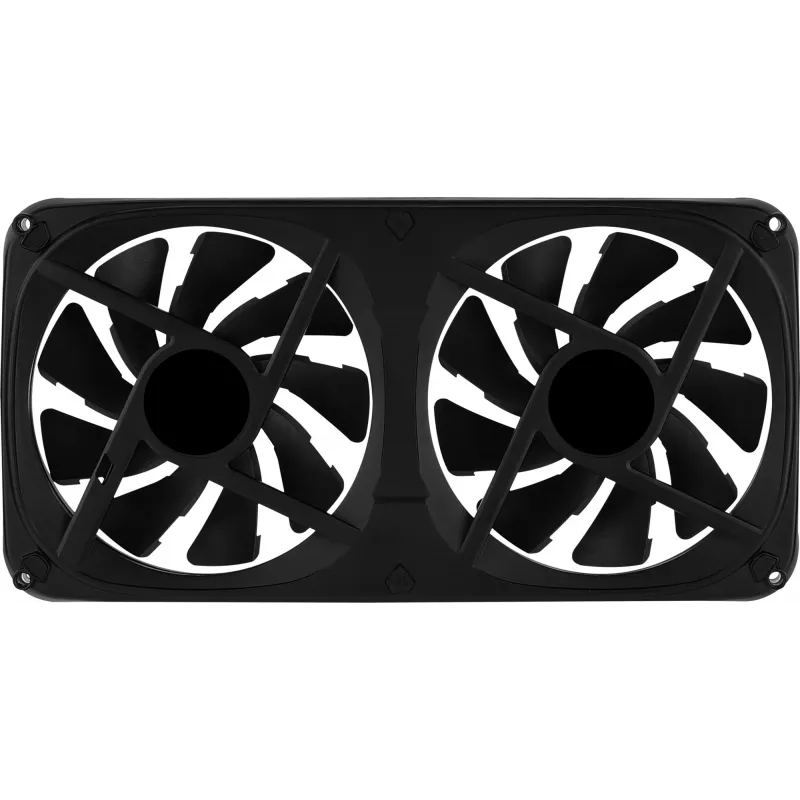 Aerocool ASTRO24 Dual Fan PC 12 cm ARGB LED tärinänvaimennus musta
