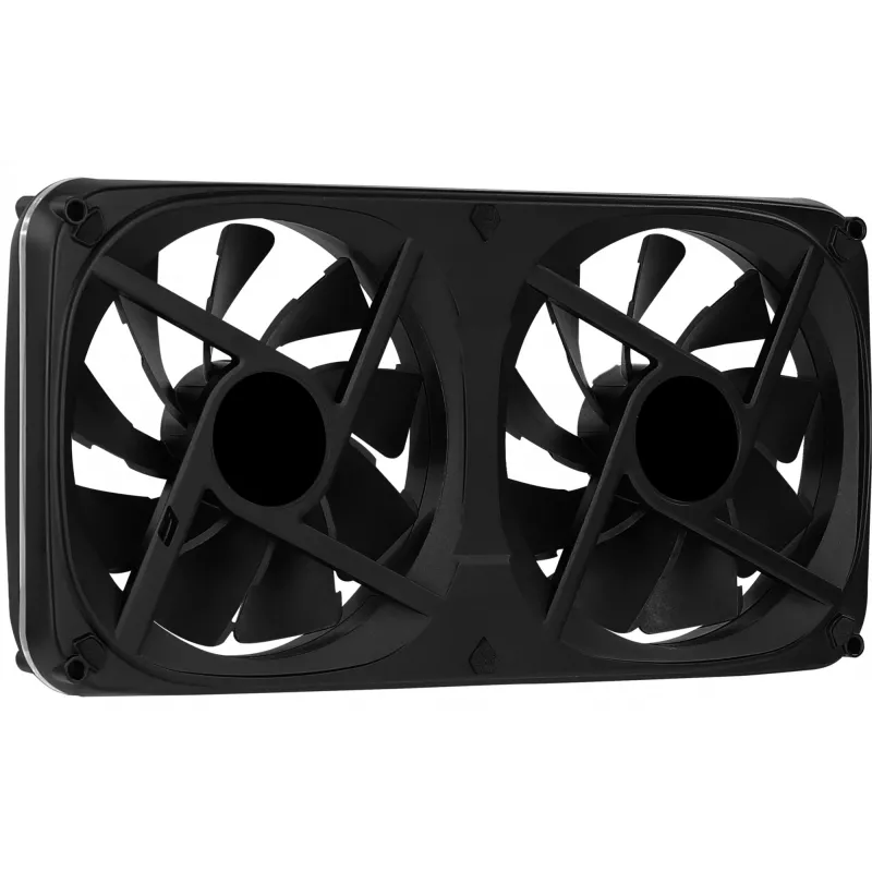 Aerocool ASTRO24 Dual Fan PC 12 cm ARGB LED tärinänvaimennus musta