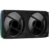 Aerocool ASTRO24 Dual Fan PC 12 cm ARGB LED tärinänvaimennus musta