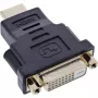 InLine HDMI - DVI adapteri pistoke / 24+1 liitin kullattu, 4K2K