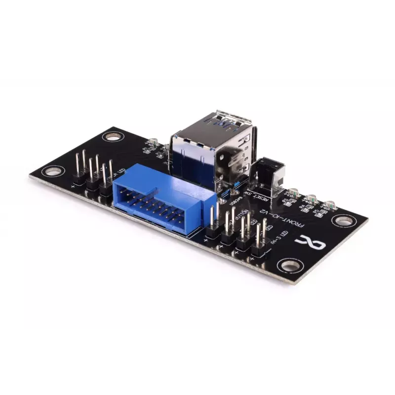 Alphacool ES etu-I/O-paneeli USB 3.0 -portilla ja kaapelisarjalla palvelinkoteloihin (25057)