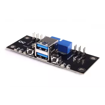 Alphacool ES etu-I/O-paneeli USB 3.0 -portilla ja kaapelisarjalla palvelinkoteloihin (25057)