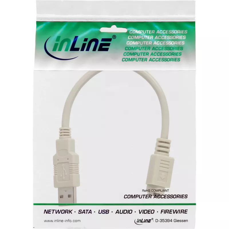 USB-adapterikaapeli USB Type-A uros / PS/2 naaras InLine 33102