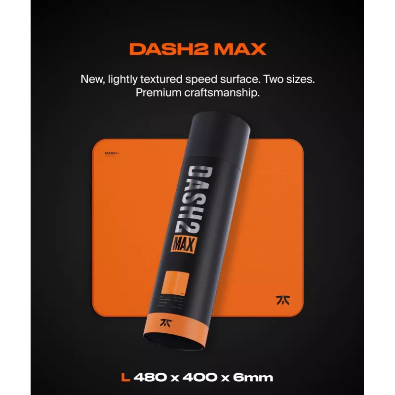 FNATIC hiirimatto - Dash V2 Max L - auringonlaskun oranssi