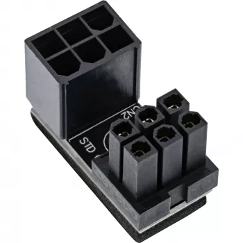 InLine virtasovitin sisäinen 180° ATX 6-pin uros naaras musta 26636E