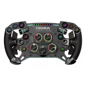 Moza Racing GS V2P -ratti, ratti, langallinen ja langaton, musta, hiilikuitulujitettu muovi (CFK), hiilikuitu, nahka, mikrokuitukangas, pikakiinnitys, akku