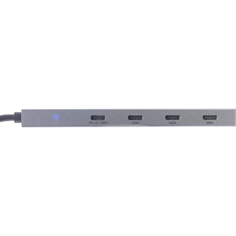 InLine USB 3.2 Gen.2 -keskitin (10 Gb/s), 4 porttia USB-C, OTG, alumiinikotelo