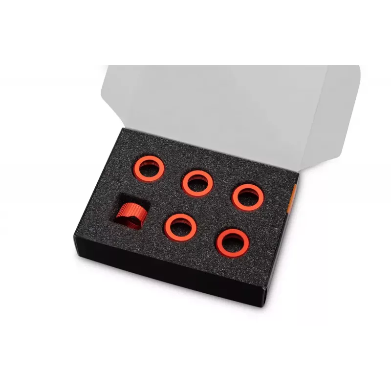 Puristusrengas EK Water Blocks alumiini punainen 6 kpl
