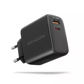 Laturi Axagon ACU-PQ45 QC 3.0 4.0 AFC FCP PPS PD 45W musta