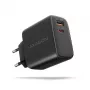 Laturi Axagon ACU-PQ45 QC 3.0 4.0 AFC FCP PPS PD 45W musta