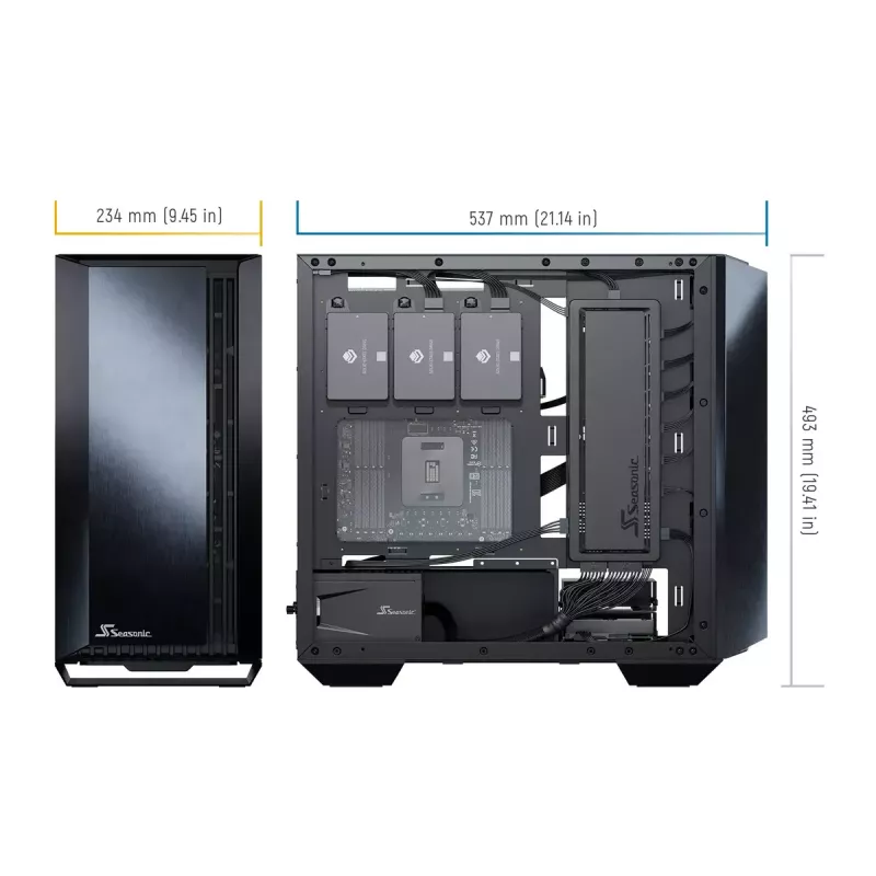 PC-kotelo Seasonic SYNCRO Q704 Midi Tower musta