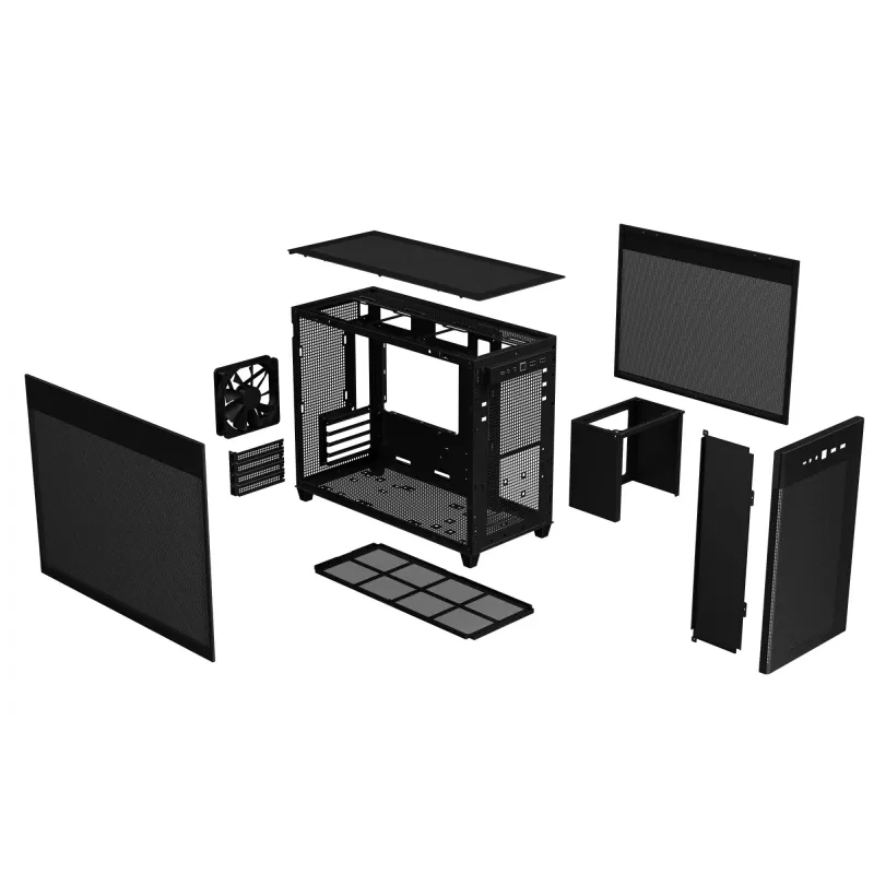 ASUS AP201 PRIME CASE TG Mini Tower musta