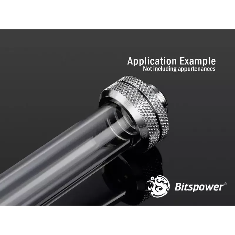 Bitspower BP-NCPLT16-L500 None Chamfer PETG-liitosputki, 16/12 mm, 50 cm, Läpinäkyvä