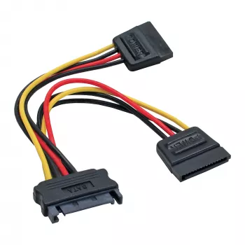 InLine SATA Y -virtakaapeli SATA-liitin / 2x SATA-pistoke 0,15 m