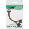 InLine SATA Y -virtakaapeli SATA-liitin / 2x SATA-pistoke 0,15 m