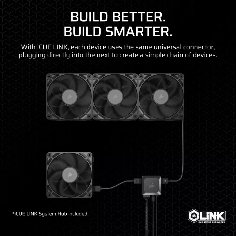 Tuuletin Corsair iCUE LINK RX140 MAX 14 cm musta 300-1600 kierr./min