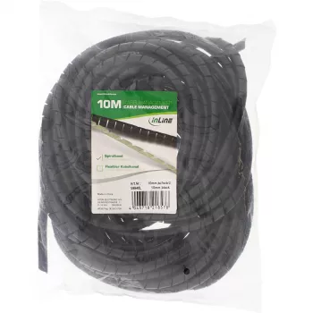 InLine spiraalinauha 10 m, musta, 10 mm, musta, 1 cm, 169 g, 200 mm, 210 mm, 50 mm