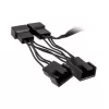 Kolink PGW-AC-KOL-113 1-4 PWM-tuulettimen jakokaapeli, 35 cm, punottu, musta