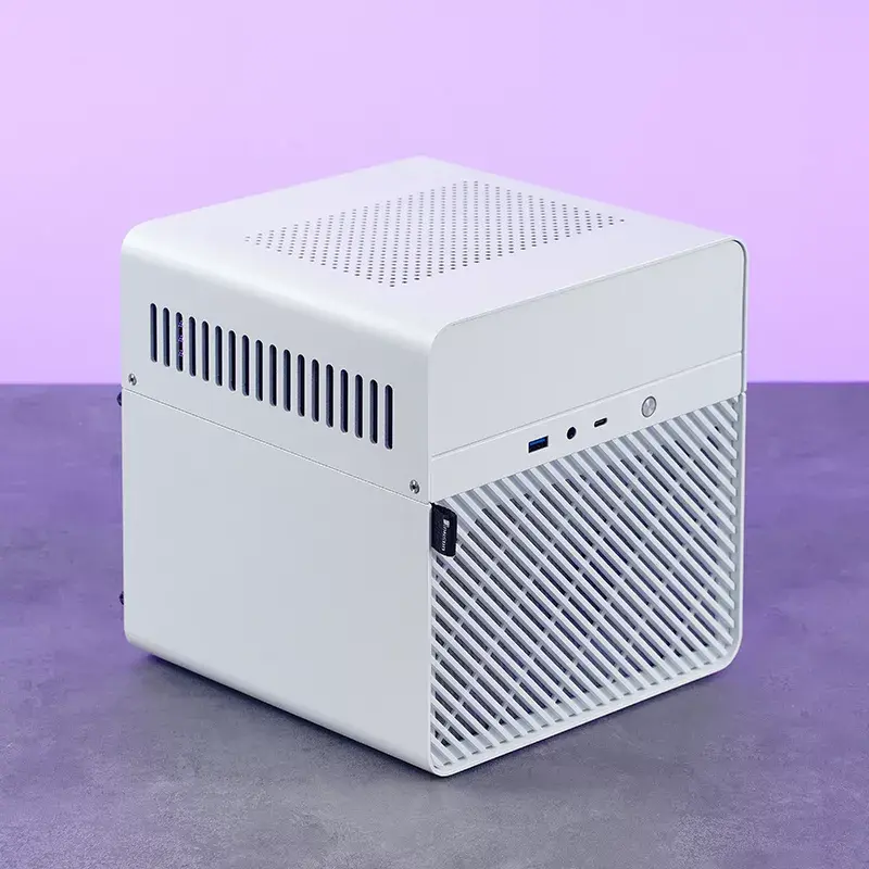 Jonsbo N2 Mini-ITX NAS-kotelo, kuutio, alumiini/teräs, valkoinen