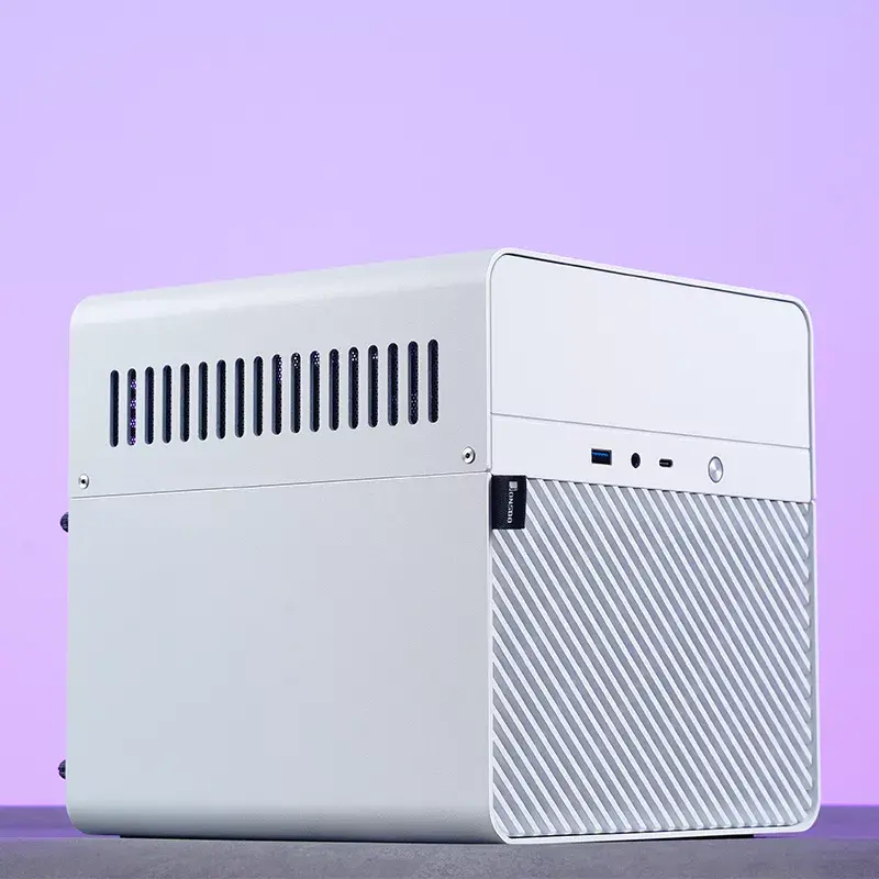 Jonsbo N2 Mini-ITX NAS-kotelo, kuutio, alumiini/teräs, valkoinen