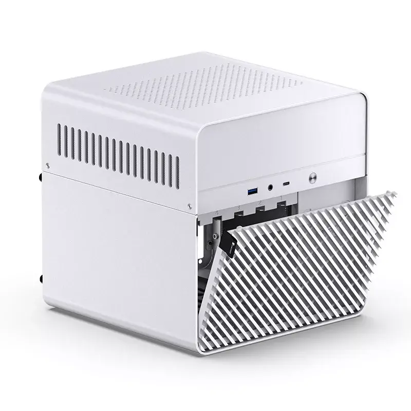 Jonsbo N2 Mini-ITX NAS-kotelo, kuutio, alumiini/teräs, valkoinen