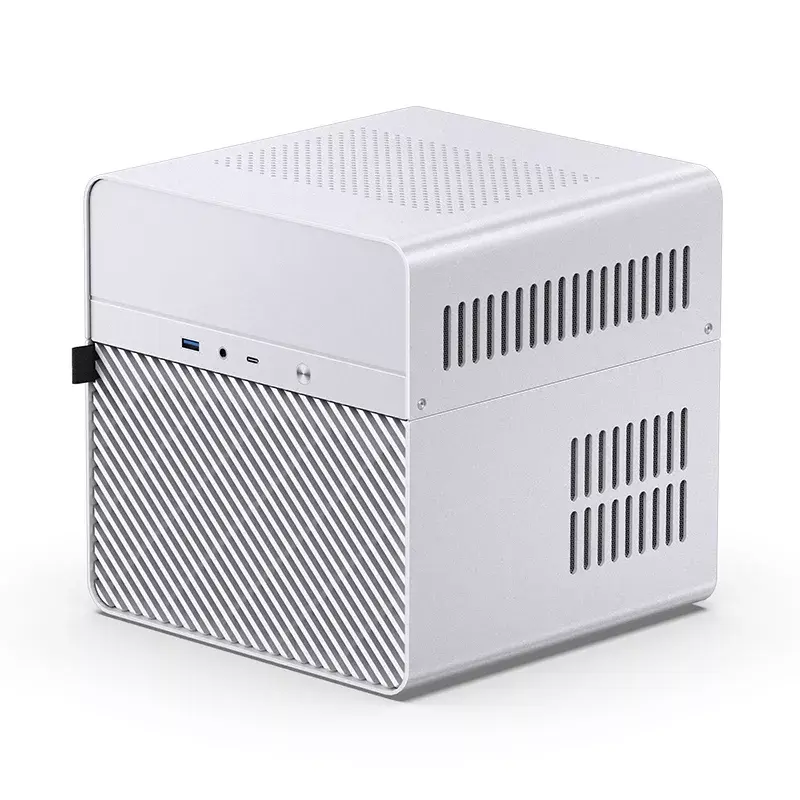 Jonsbo N2 Mini-ITX NAS-kotelo, kuutio, alumiini/teräs, valkoinen