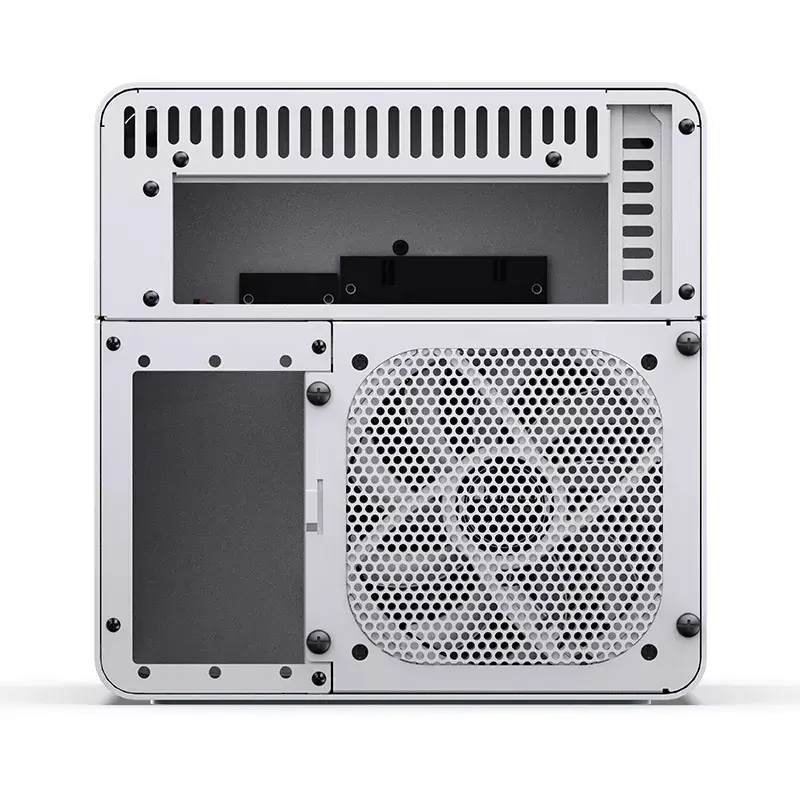 Jonsbo N2 Mini-ITX NAS-kotelo, kuutio, alumiini/teräs, valkoinen