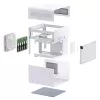 Jonsbo N2 Mini-ITX NAS-kotelo, kuutio, alumiini/teräs, valkoinen