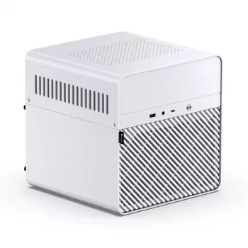 PC-kotelo Jonsbo N2 Cube valkoinen SFX 120 mm tuuletin 2.5 3.5 HDD