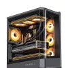 Tietokonekotelo Jonsbo D400 Midi Tower ATX karkaistu lasi – musta