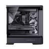Tietokonekotelo Jonsbo D400 Midi Tower ATX karkaistu lasi – musta