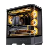 Tietokonekotelo Jonsbo D400 Midi Tower ATX karkaistu lasi – musta
