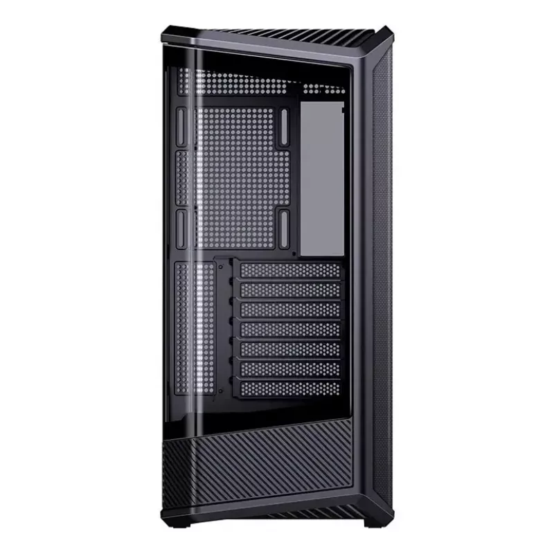 Tietokonekotelo Jonsbo D400 Midi Tower ATX karkaistu lasi – musta