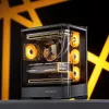 Tietokonekotelo Jonsbo D400 Midi Tower ATX karkaistu lasi – musta