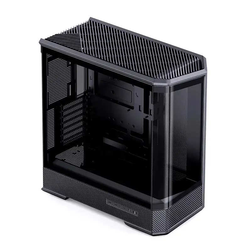Tietokonekotelo Jonsbo D400 Midi Tower ATX karkaistu lasi – musta