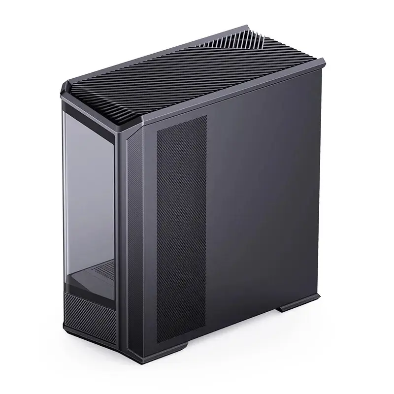 Tietokonekotelo Jonsbo D400 Midi Tower ATX karkaistu lasi – musta