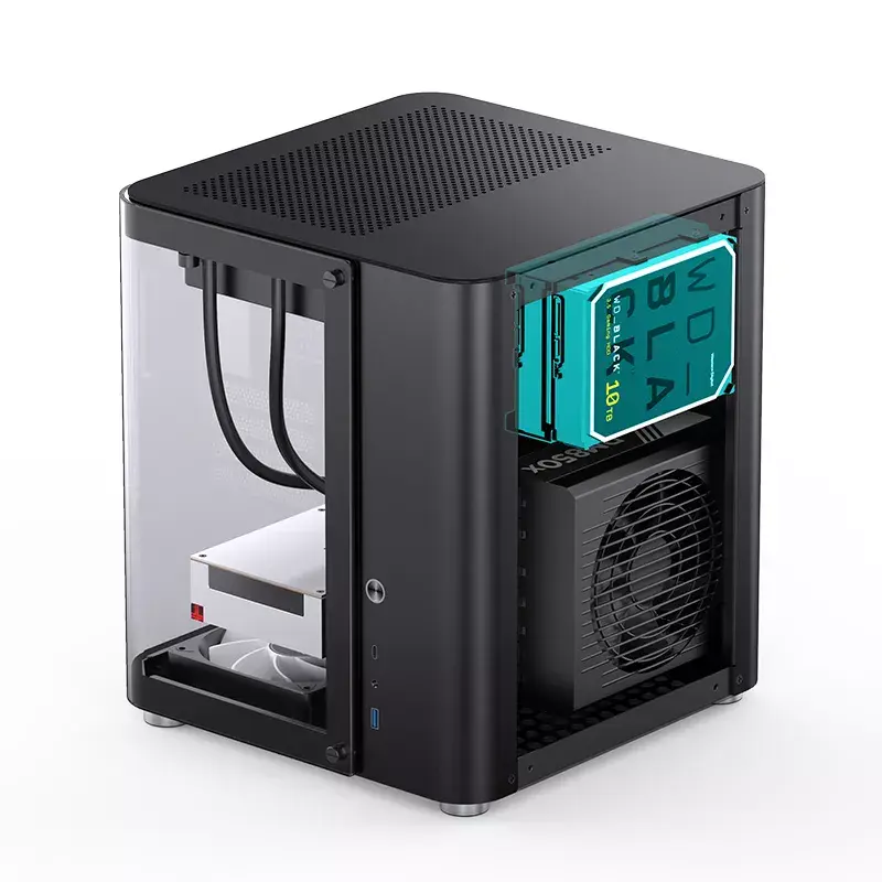 PC-kotelo Jonsbo TK-1 2.0 Mini Tower musta