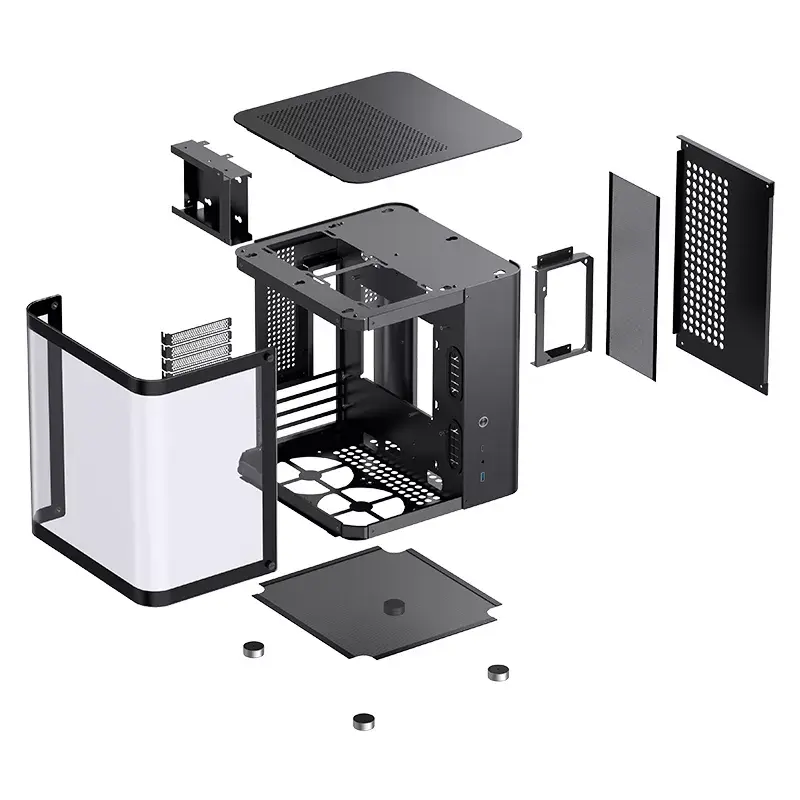 PC-kotelo Jonsbo TK-1 2.0 Mini Tower musta