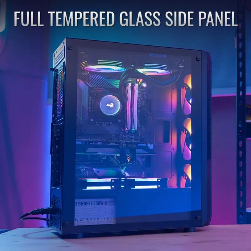 PC-kotelo Aerocool Beam-G-BK-V1 Mini Tower musta