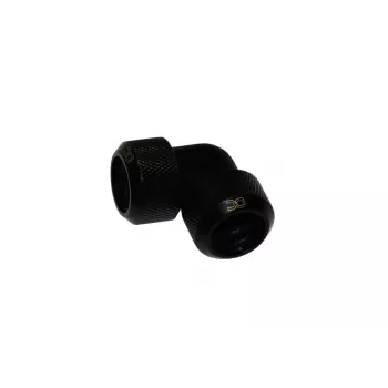 Alphacool Eiszapfen 17446 90° L-adapteri, 16 mm ulkohalkaisija 16 mm ulkohalkaisijaan HardTube, Deep Black