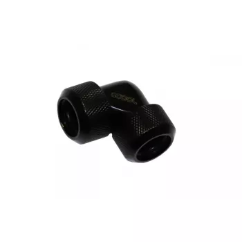 Alphacool Eiszapfen 17446 90° L-adapteri, 16 mm ulkohalkaisija 16 mm ulkohalkaisijaan HardTube, Deep Black
