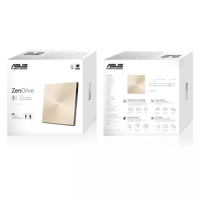 ASUS ZenDrive U9M optinen asema DVD±RW kulta