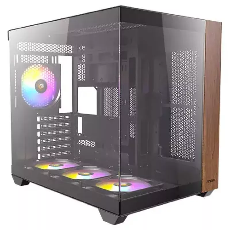 PC-kotelo Antec CX800 Midi Tower musta, puujäljitelmä