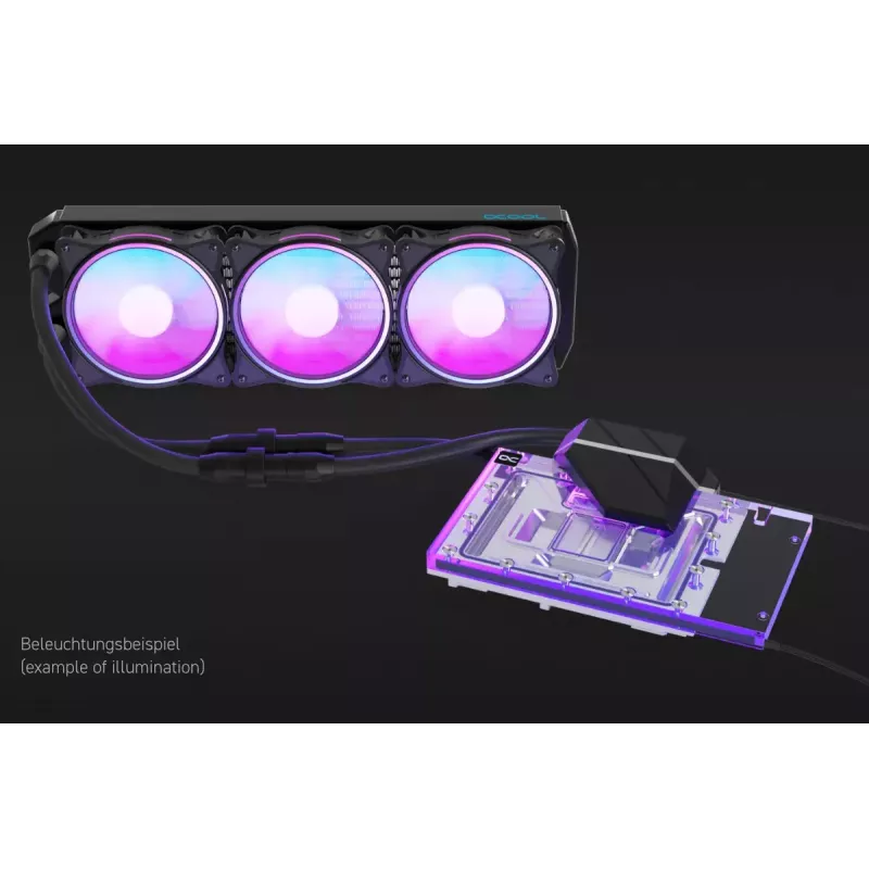Alphacool Eiswolf 2 AIO 360 mm GPU-jäähdytin RTX 4090 Founders Editionille backplatella