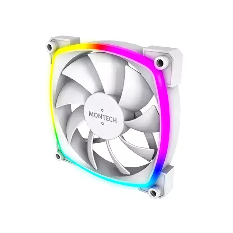 Tuulettimen moduuli Montech AX120 PWM 120mm 12V 3-nastainen 4-nastainen valkoinen