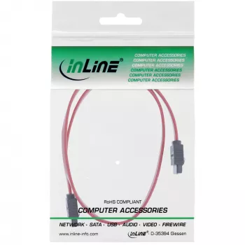 InLine SATA 6 Gb/s -kaapeli lukituskielekkeillä 0,3 m