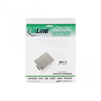 InLine Cat.6 -adapteri, täysin suojattu metalli, 2x RJ45-liitäntä/liitäntä, suora